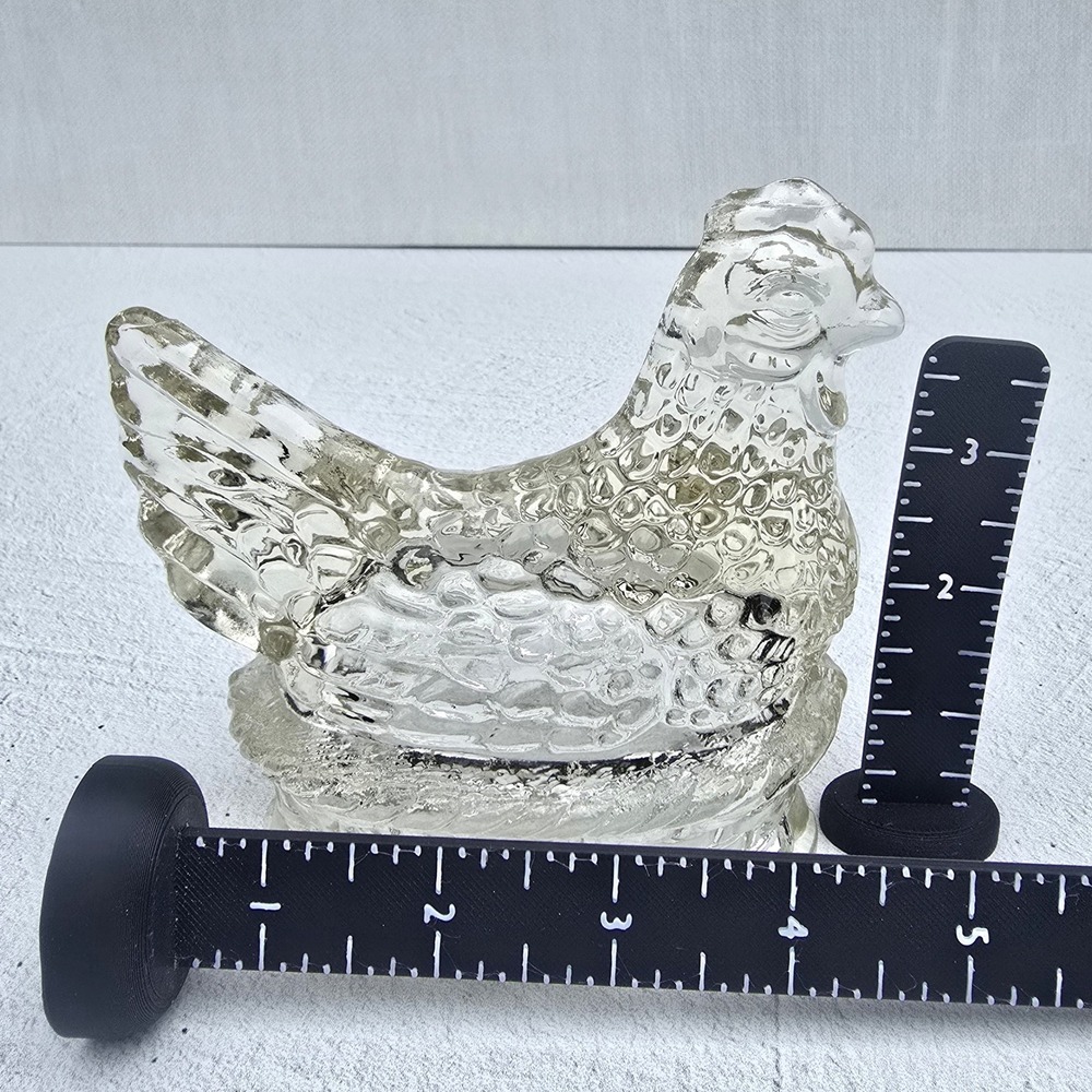 Hen on Nest Clear Glass J.H. Millstein Jeannette Vintage Dish - Picture 7 of 7